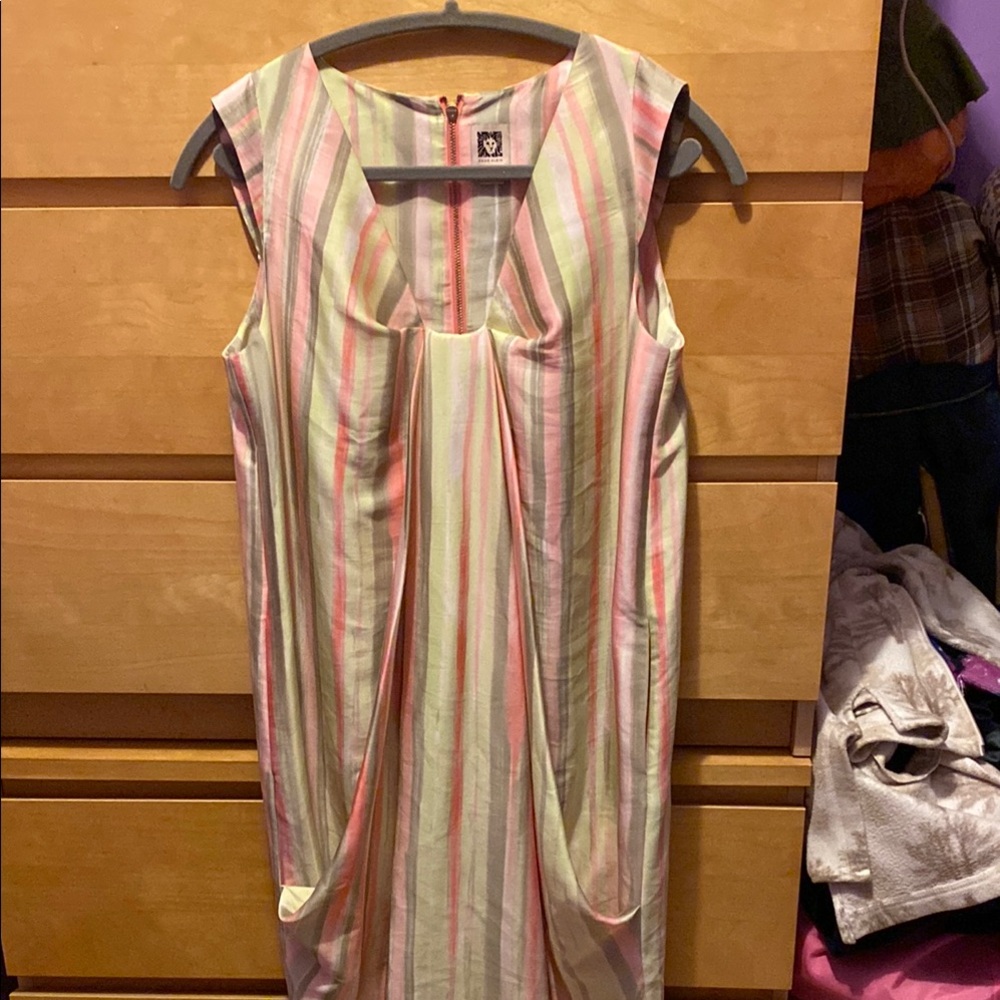 Striped cap sleeve Dress